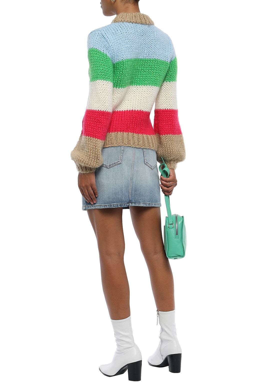 GANNI Denim mini skirt