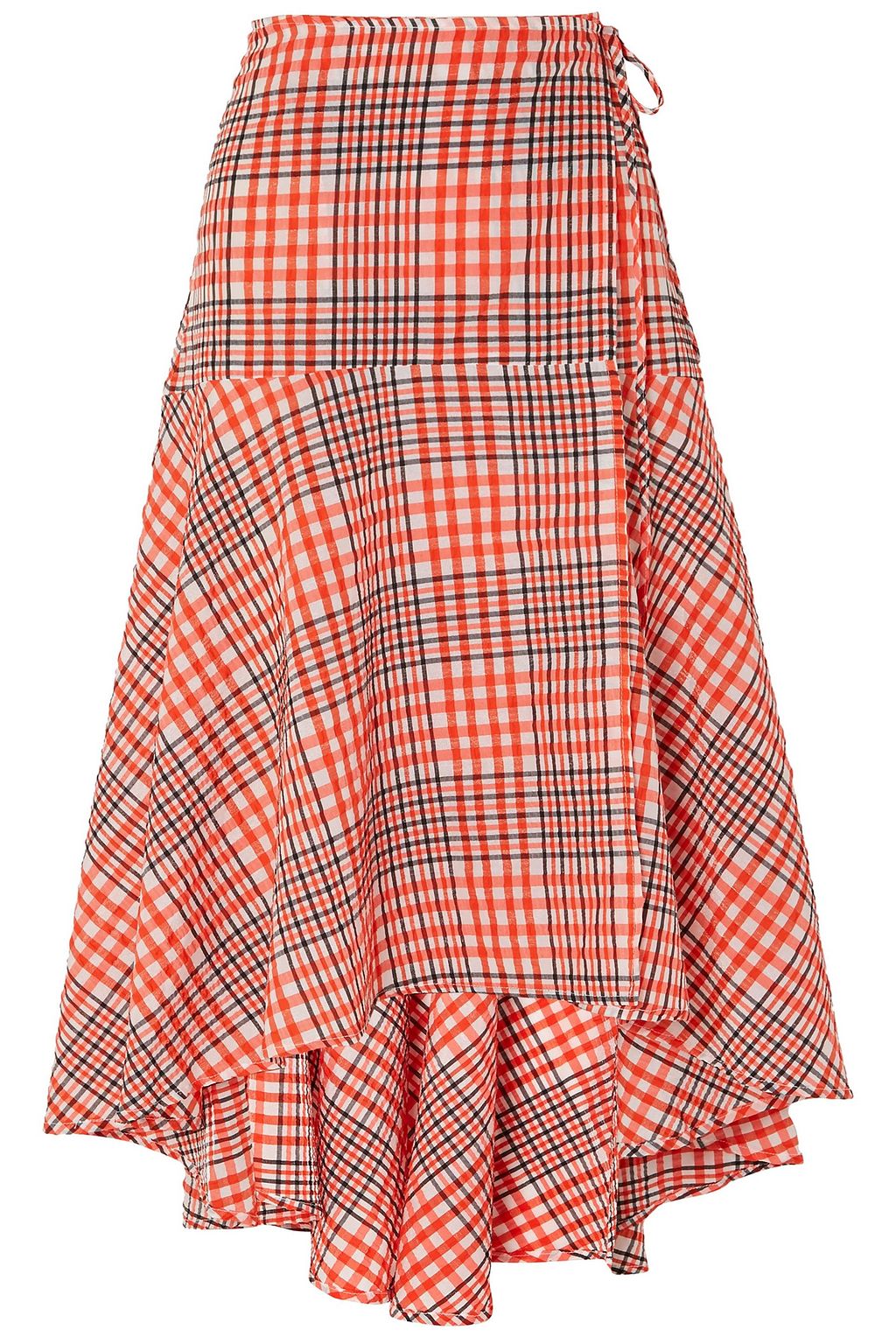 ganni charron wrap dress