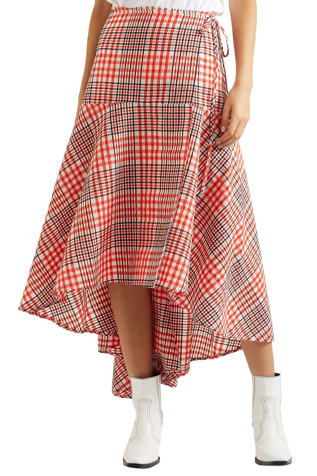ganni charron wrap skirt