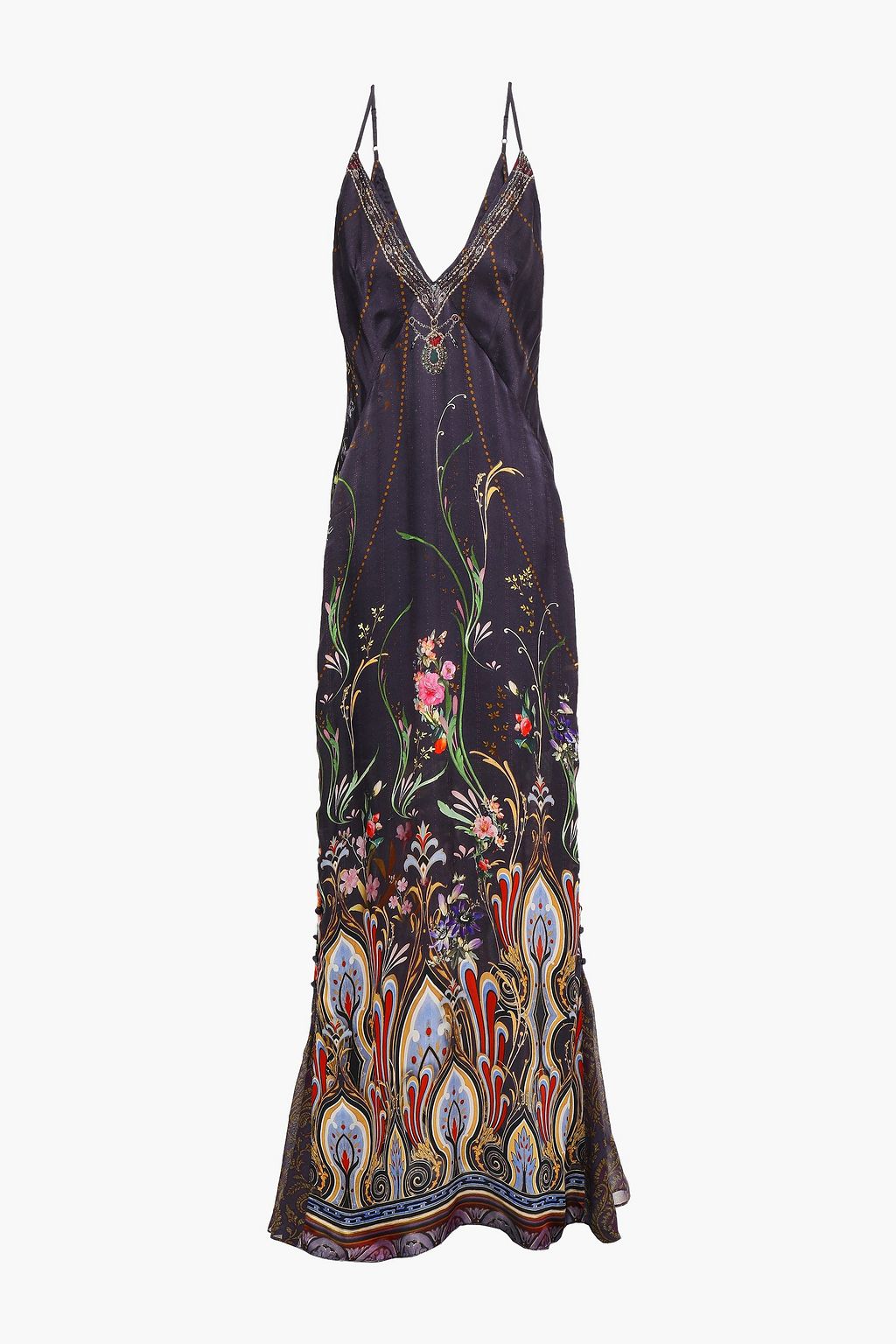 dark purple slip dress