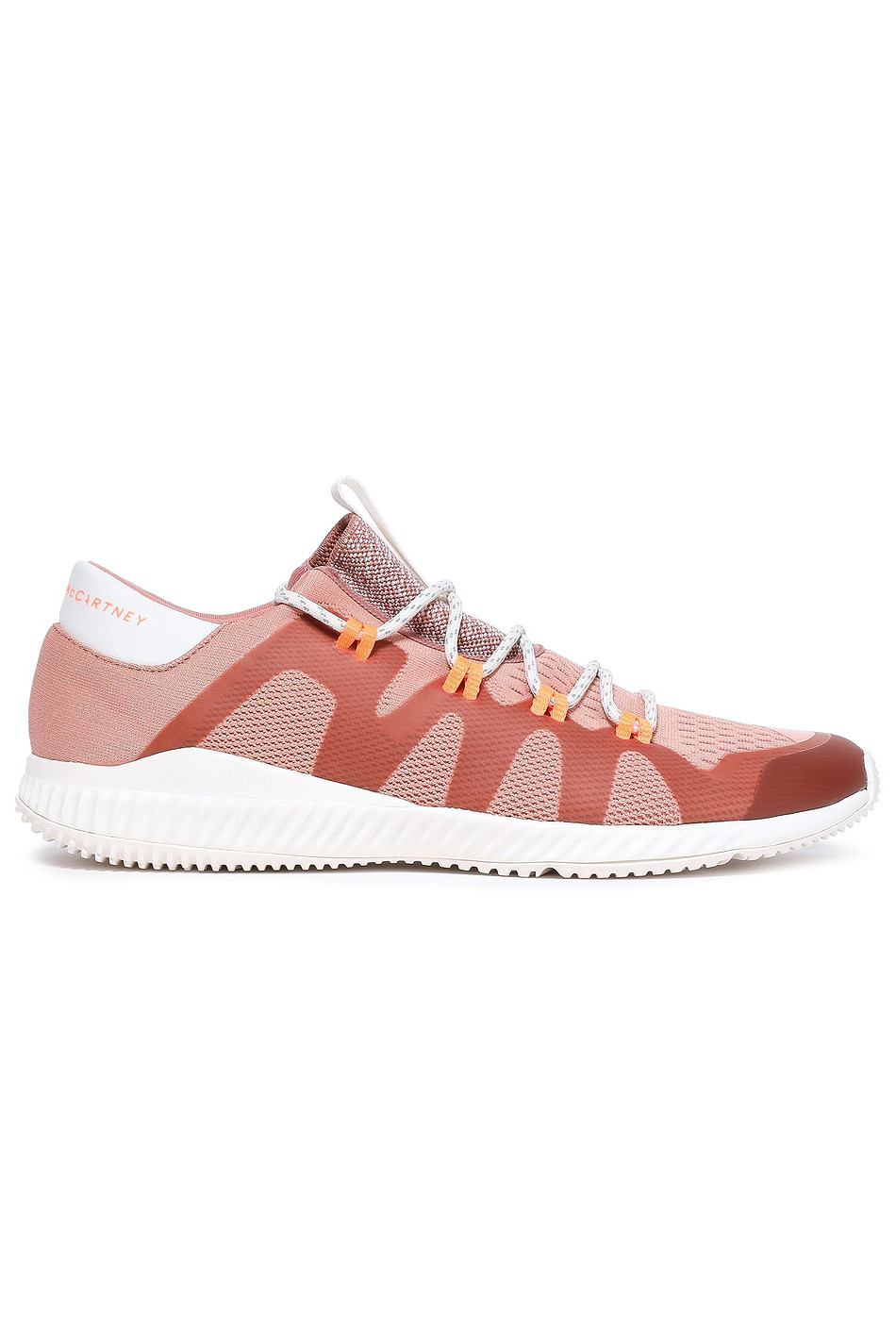 ADIDAS by STELLA McCARTNEY Coated-paneled stretch-knit sneakers