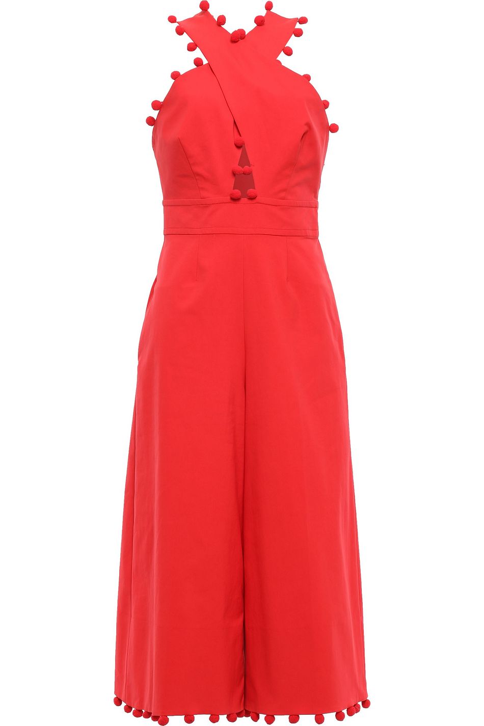 red embellished jumpsuit