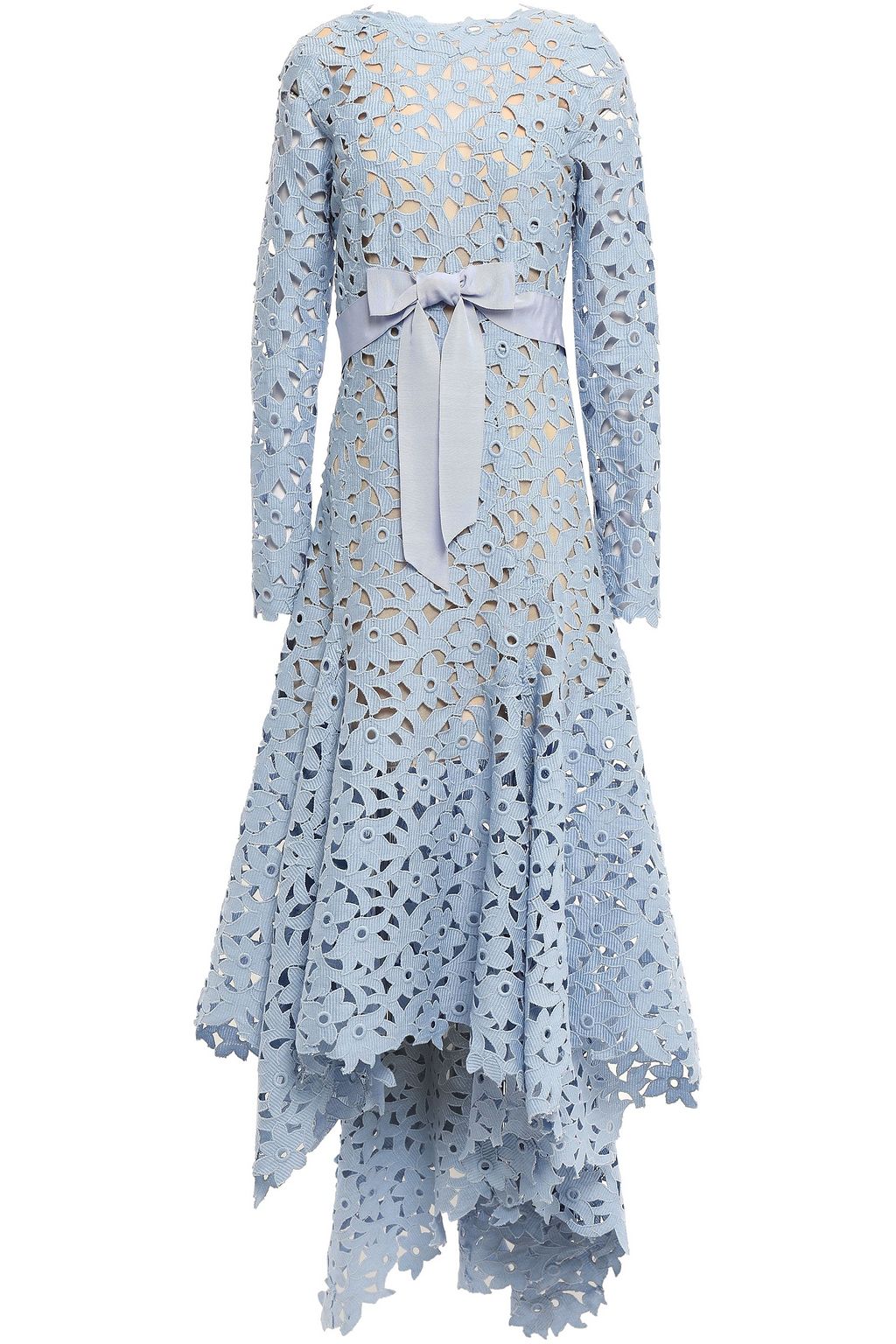 oscar de la renta light blue dress