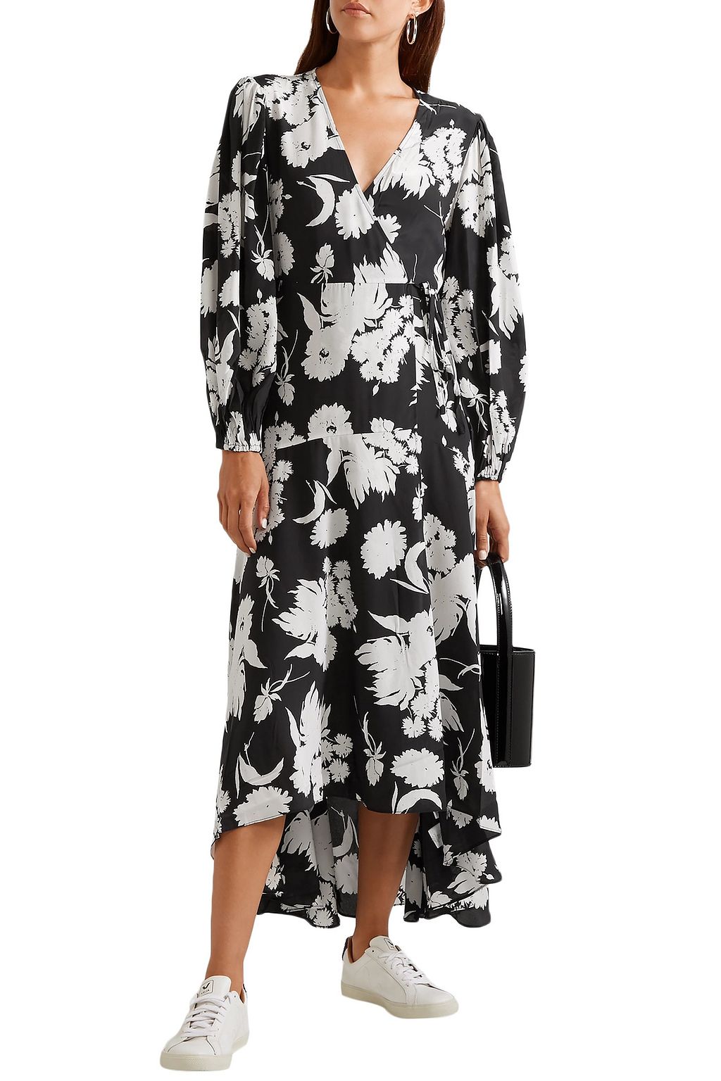 GANNI Kochhar floral-print silk crepe de chine maxi wrap dress