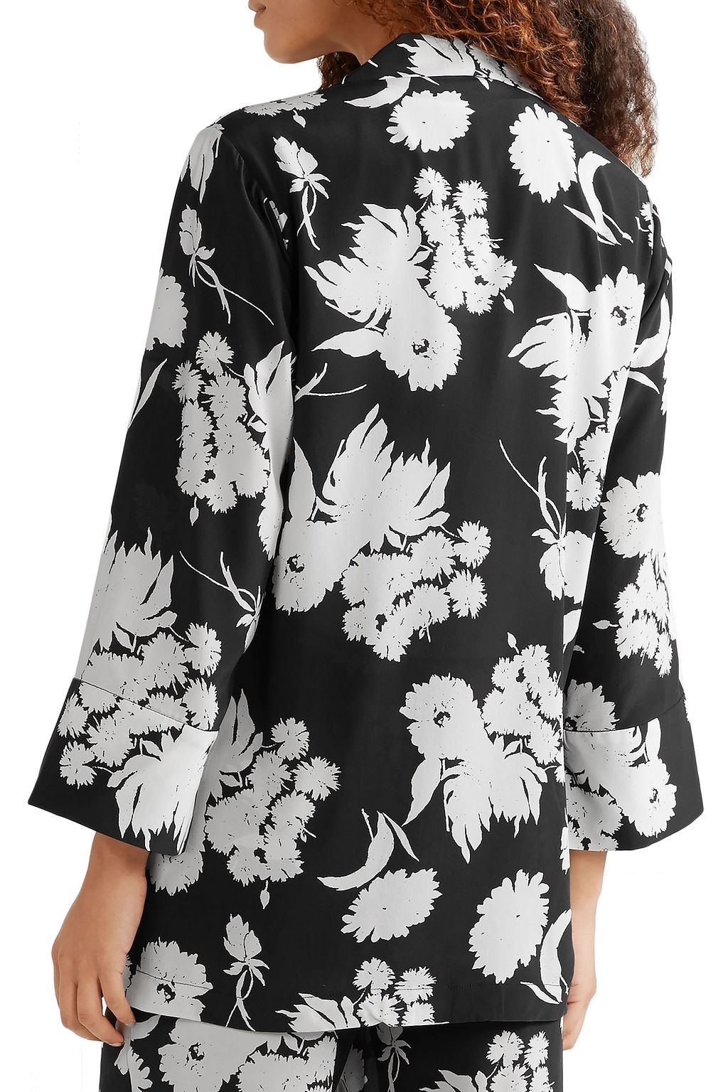 GANNI Kochhar floral-print silk-crepe shirt