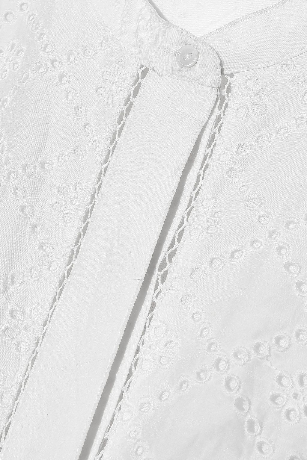JOIE Zakari broderie anglaise cotton and silk-blend mini dress