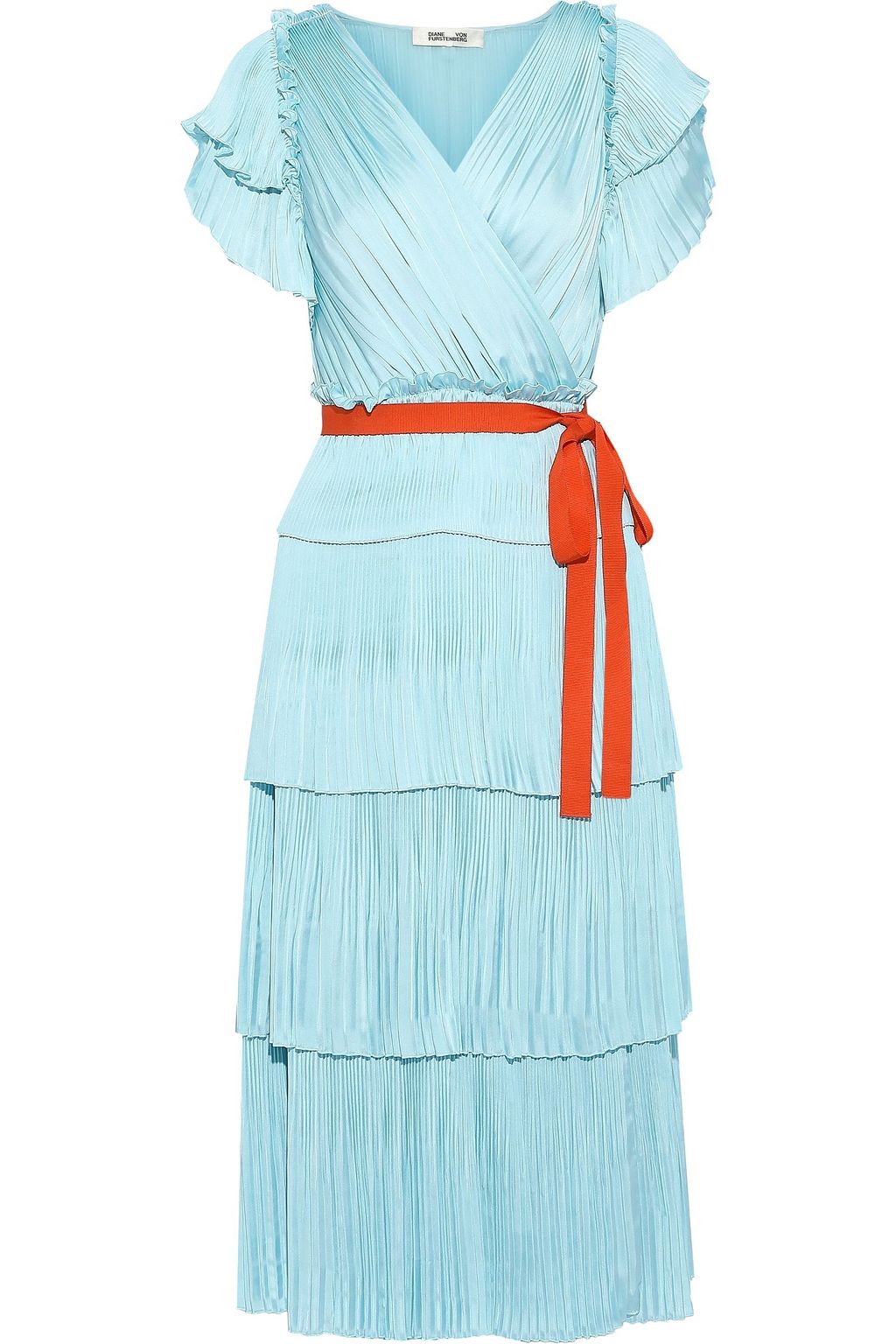 dvf sasha pleated dress
