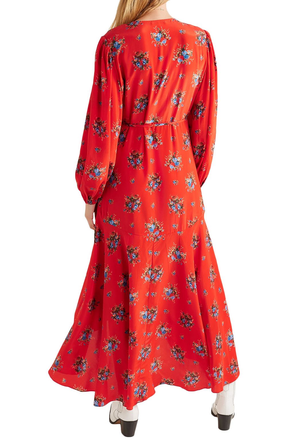 GANNI Kochhar floral-print silk crepe de chine maxi wrap dress