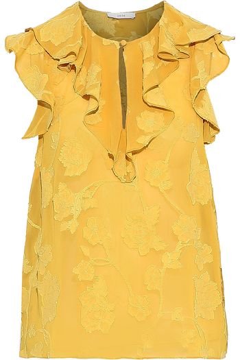 joie eddison floral ruffle top