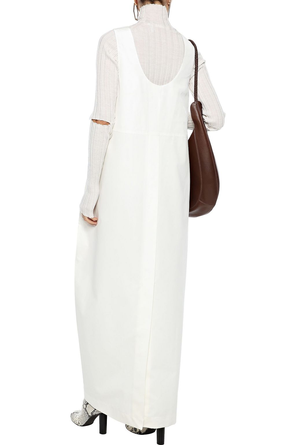 JIL SANDER Cotton and silk-blend maxi dress
