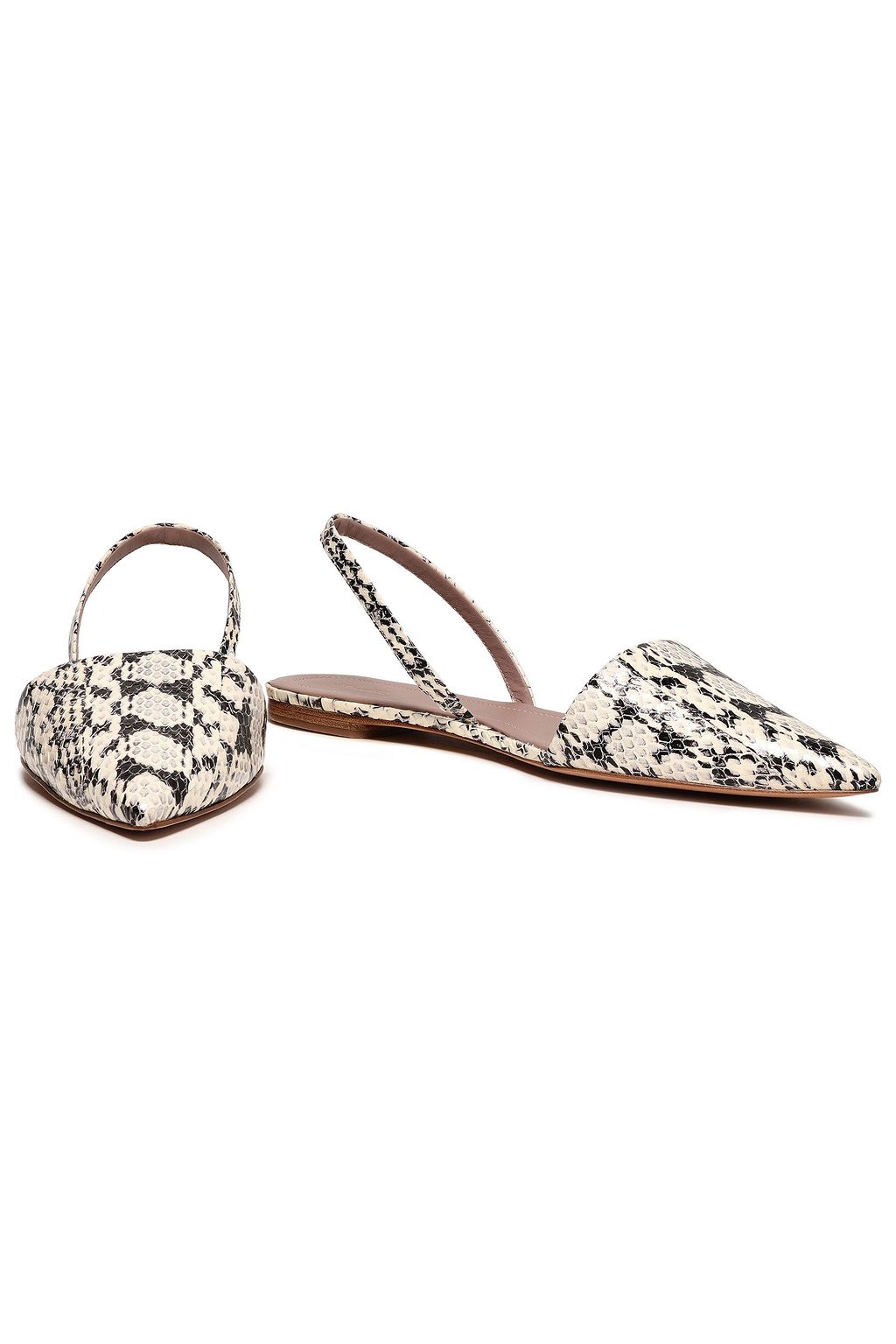 DIANE VON FURSTENBERG Koko 5 elaphe slingback point-toe flats
