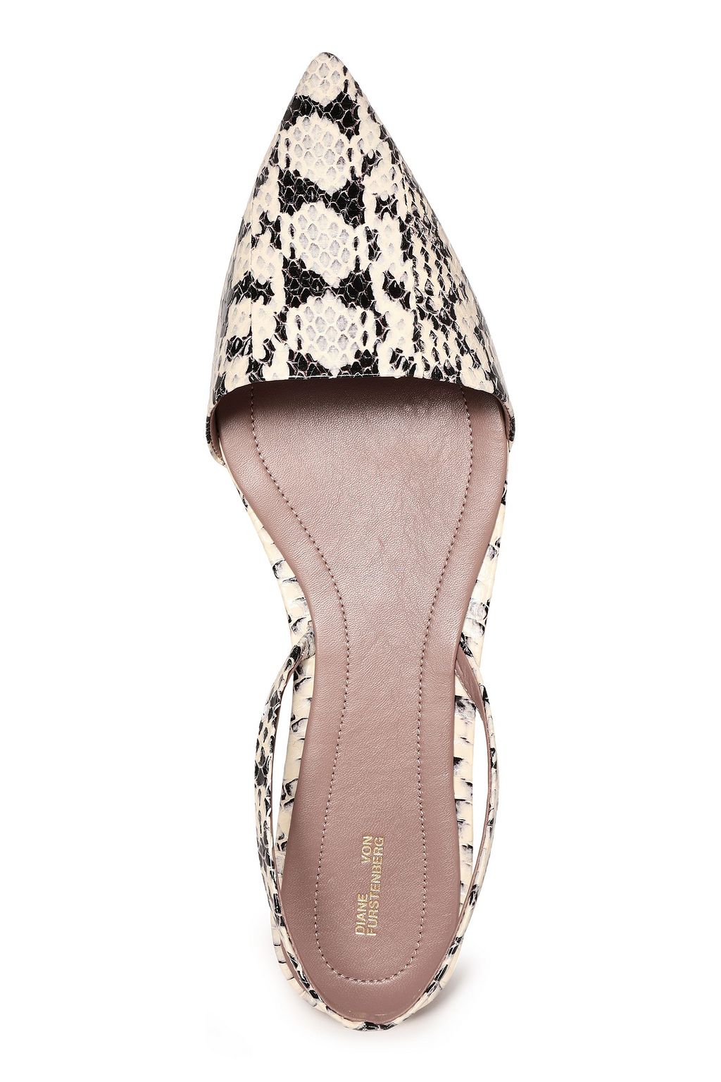 DIANE VON FURSTENBERG Koko 5 elaphe slingback point-toe flats