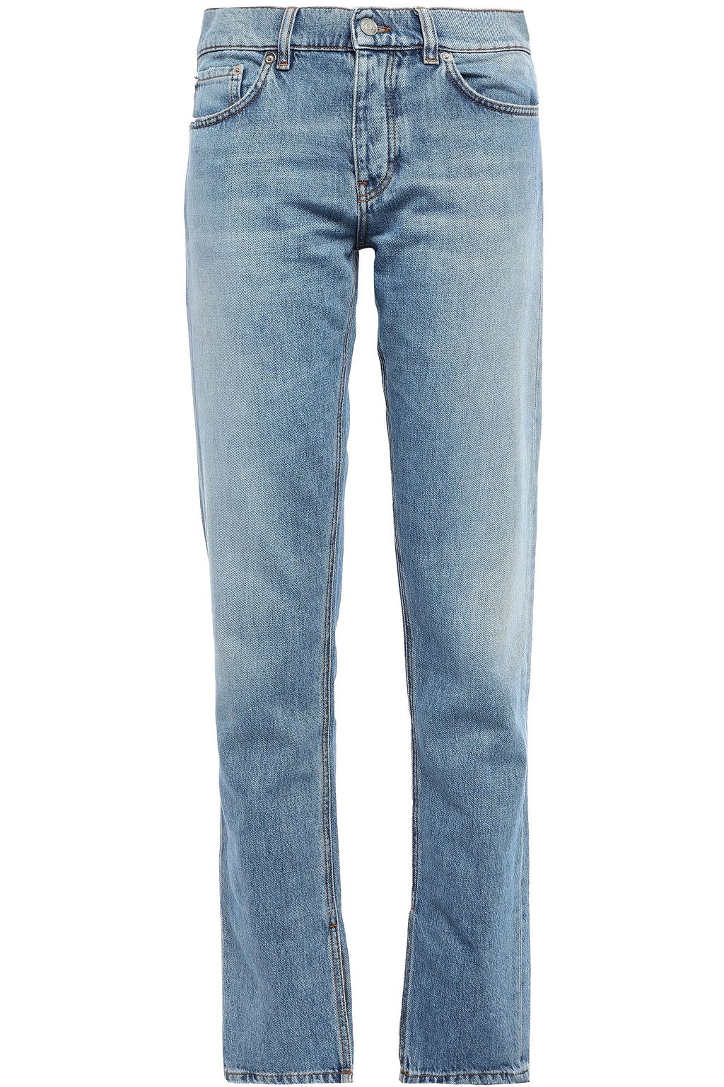 mid rise straight leg jeans