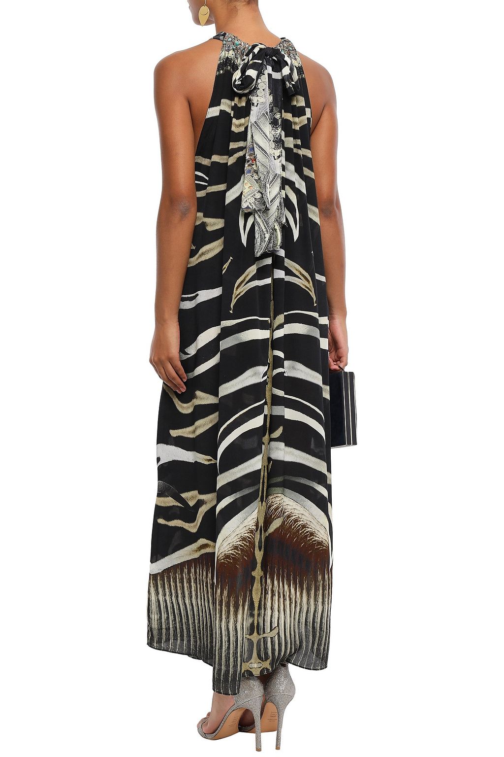 CAMILLA Ritual Rhapsody embellished printed silk crepe de chine maxi dress