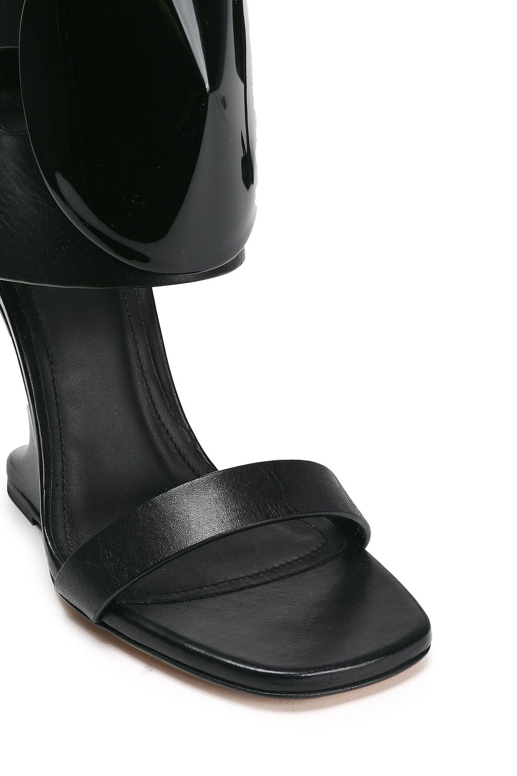 RICK OWENS Cutout leather wedge sandals