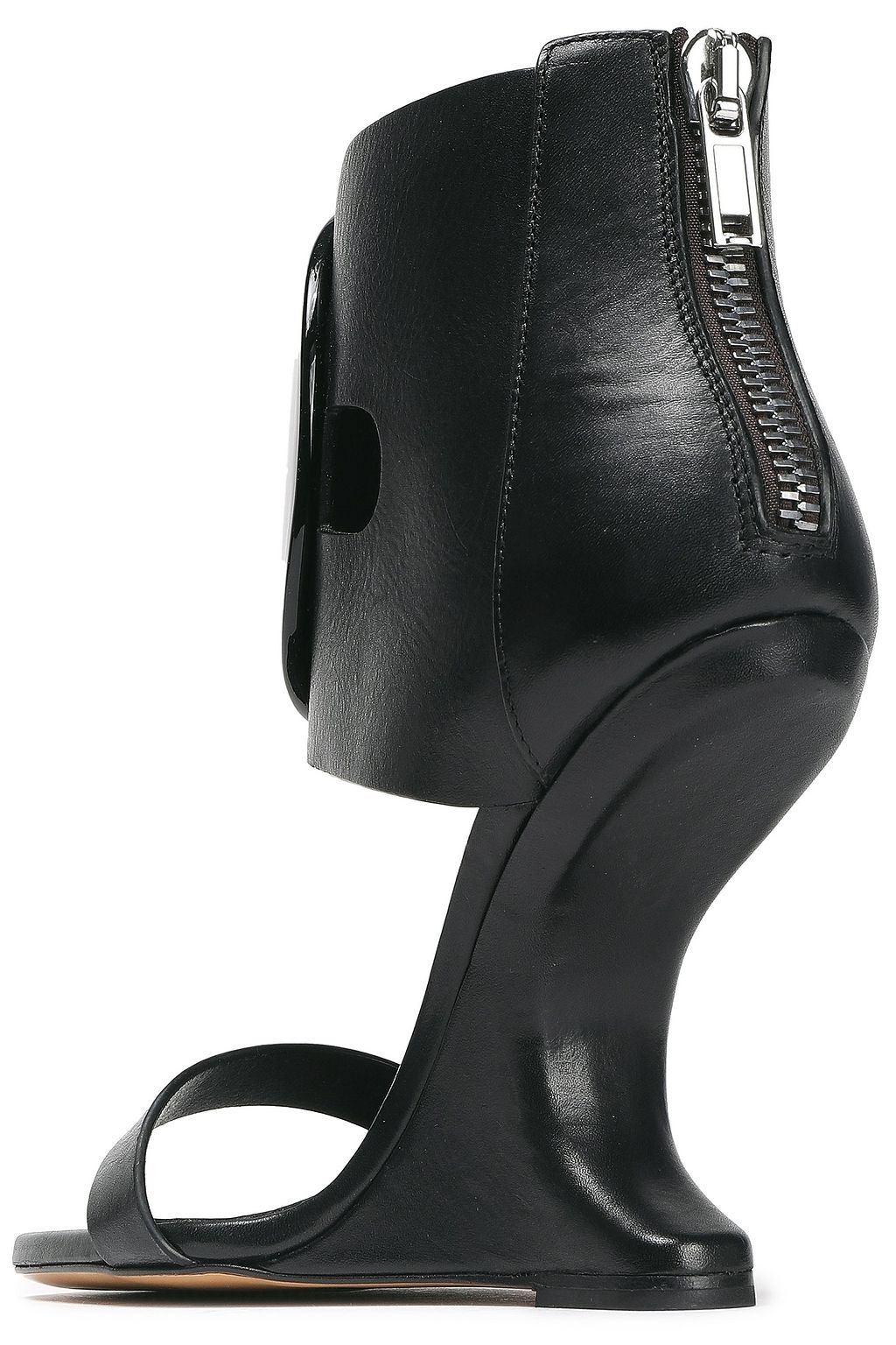 RICK OWENS Cutout leather wedge sandals