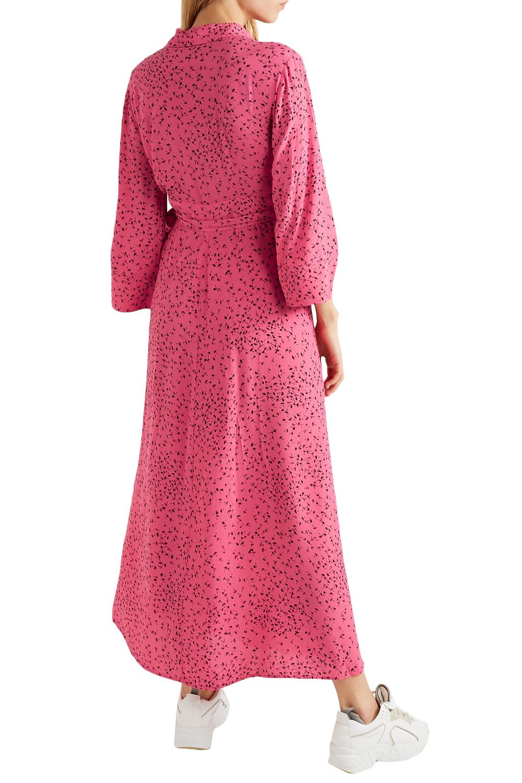 ganni barra crepe maxi dress