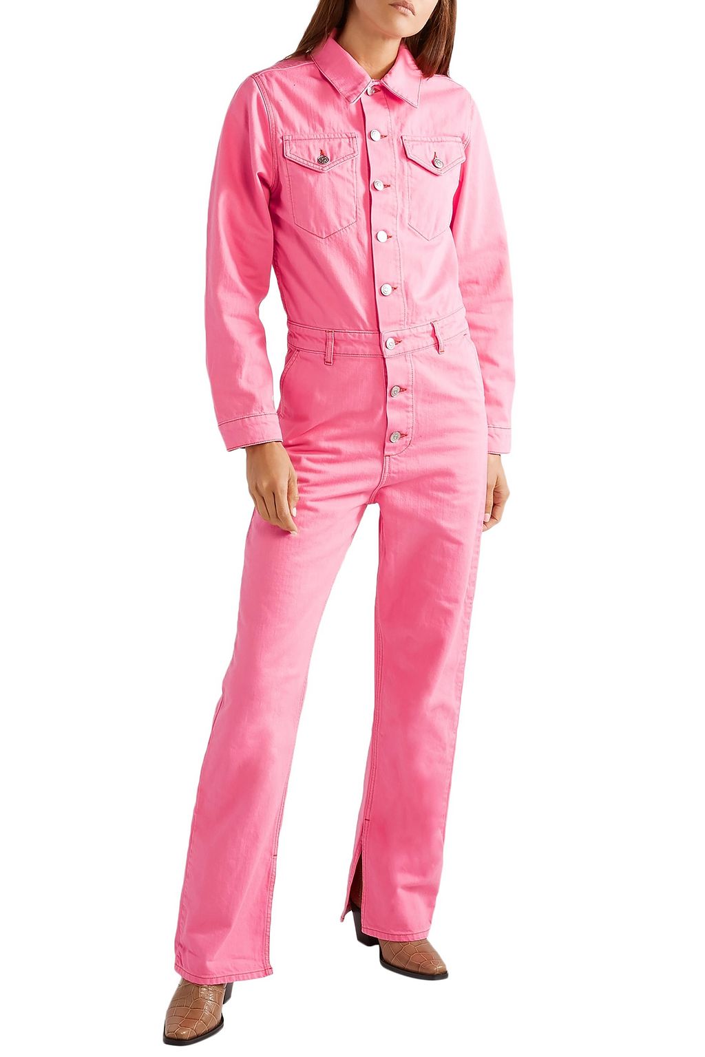 ganni denim jumpsuit