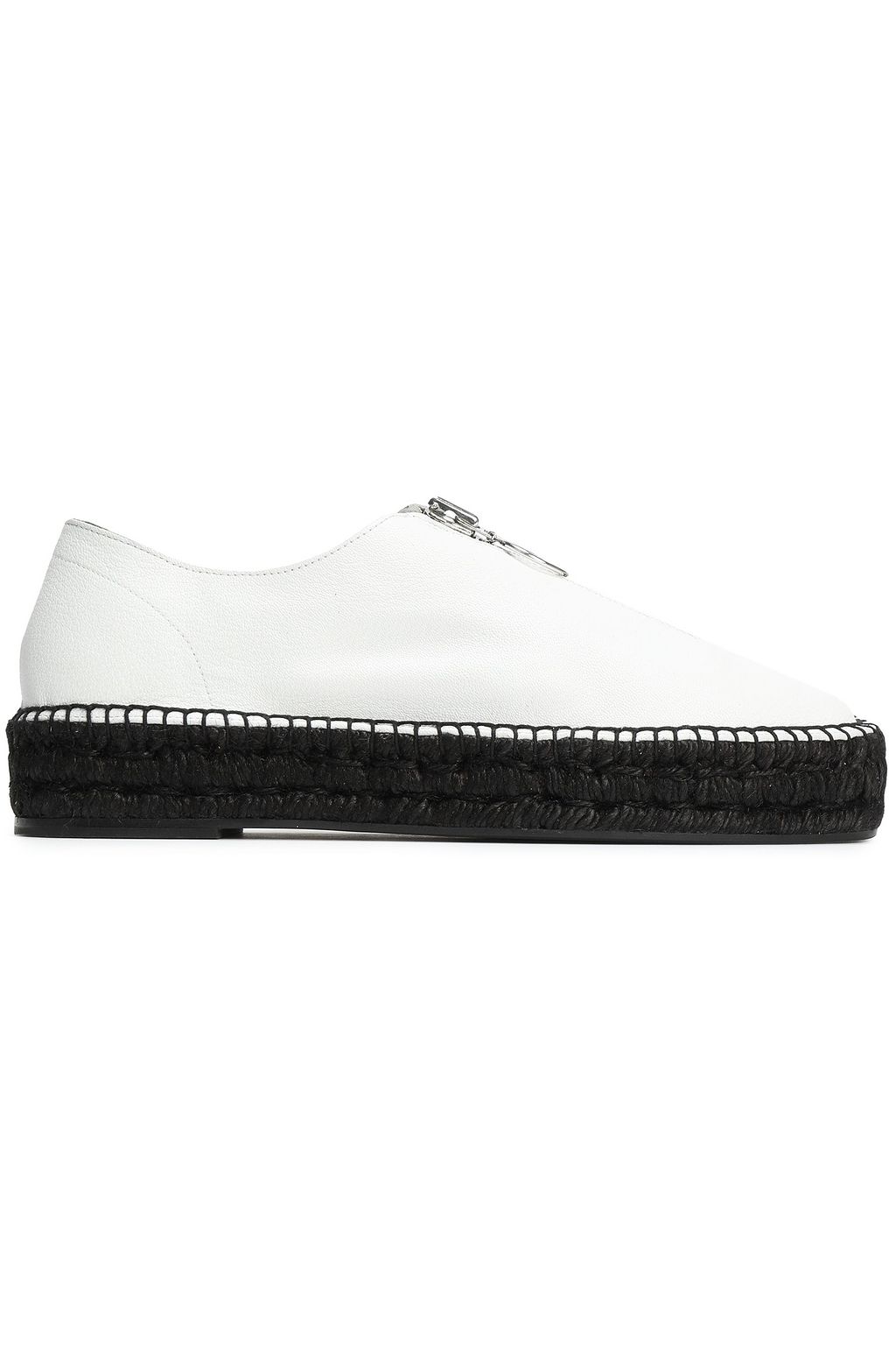 white leather espadrille sneakers