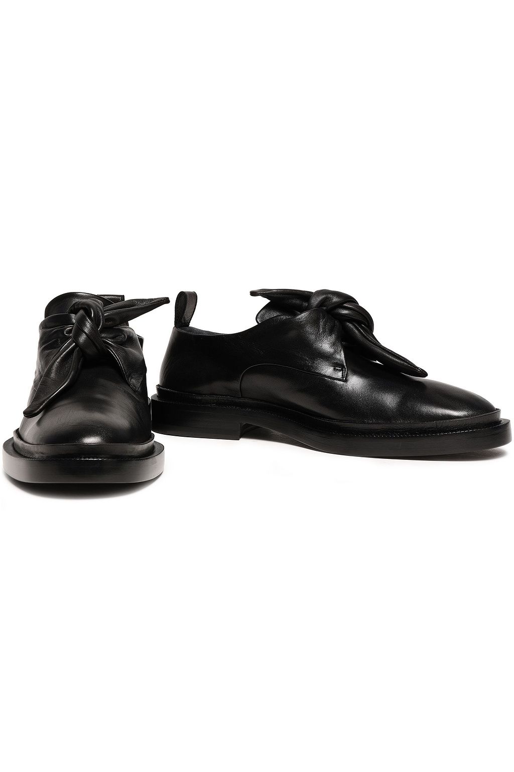 JIL SANDER Knotted leather loafers