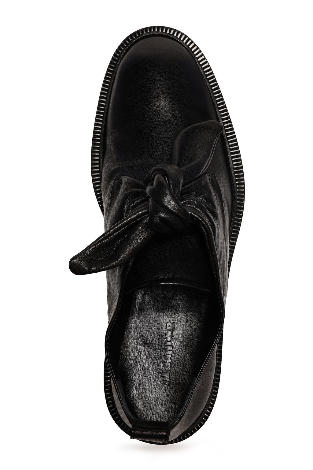 JIL SANDER Knotted leather loafers