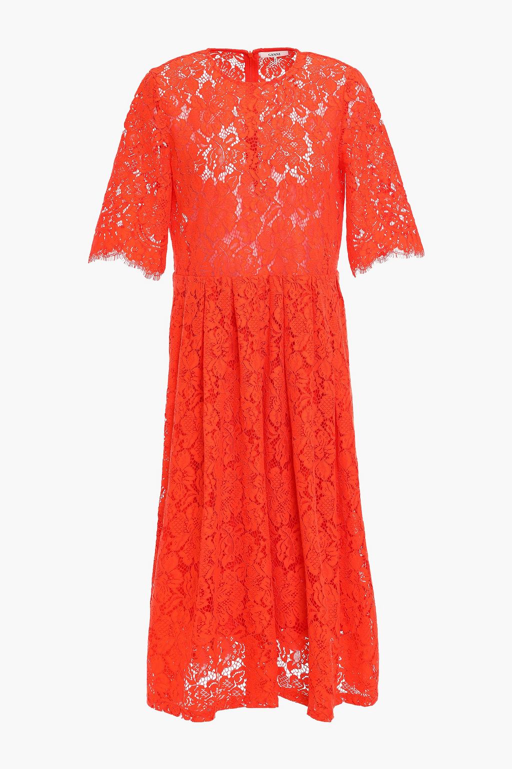 ganni orange dress