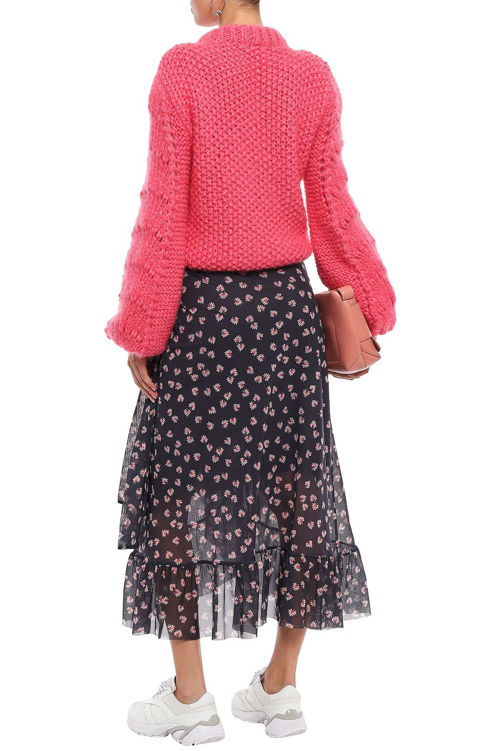 GANNI The Julliard open-knit mohair and wool-blend sweater