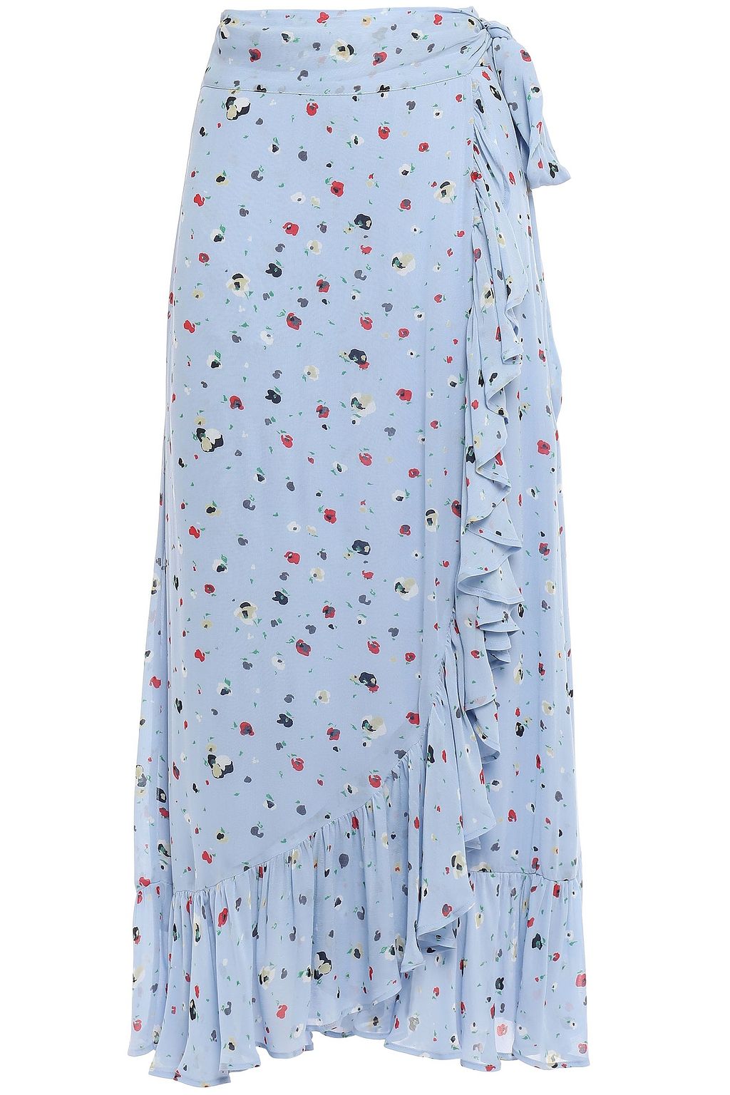 polka dot midi wrap skirt