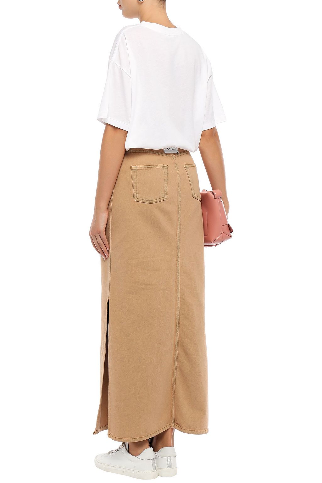 GANNI Denim maxi skirt