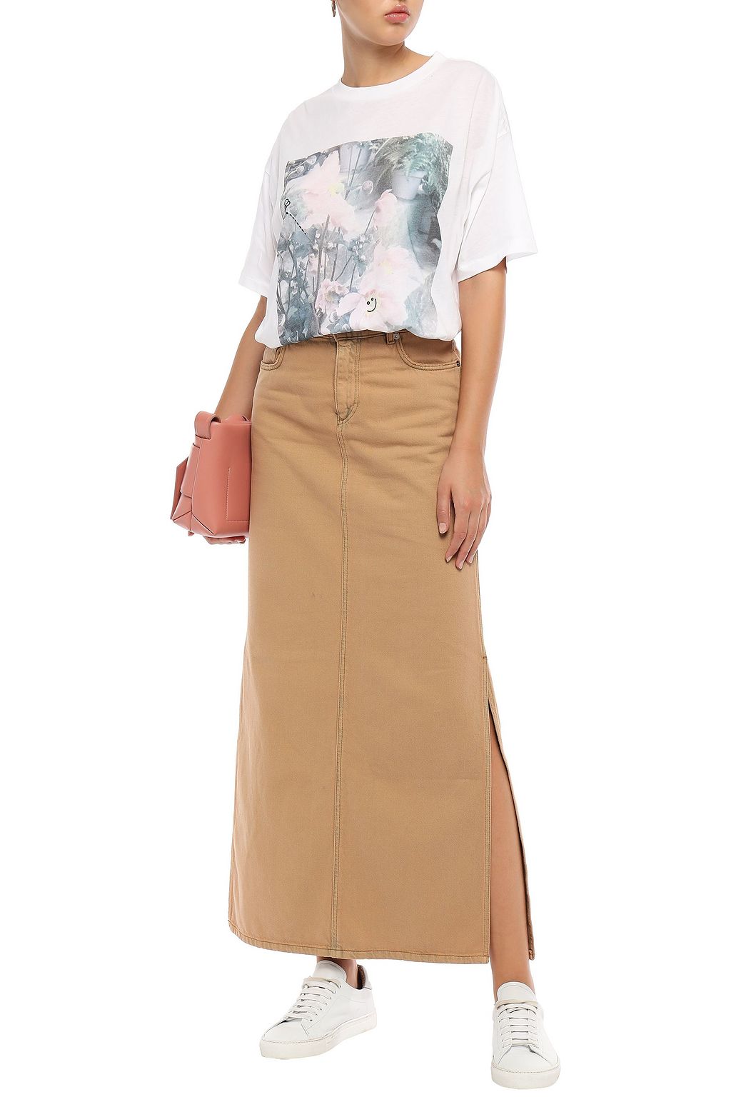 GANNI Denim maxi skirt
