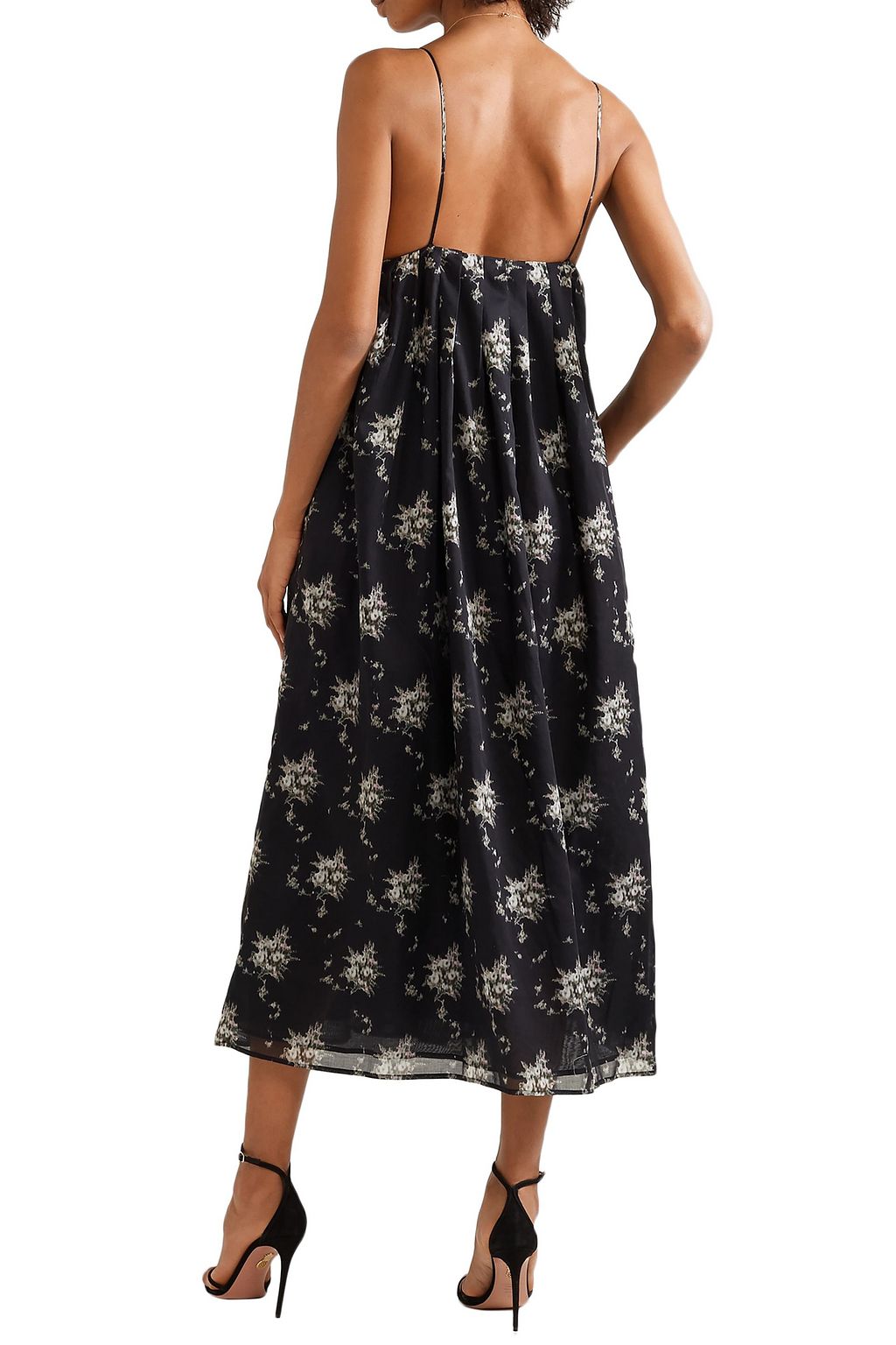 BROCK COLLECTION Pleated floral-print cotton-gauze midi dress