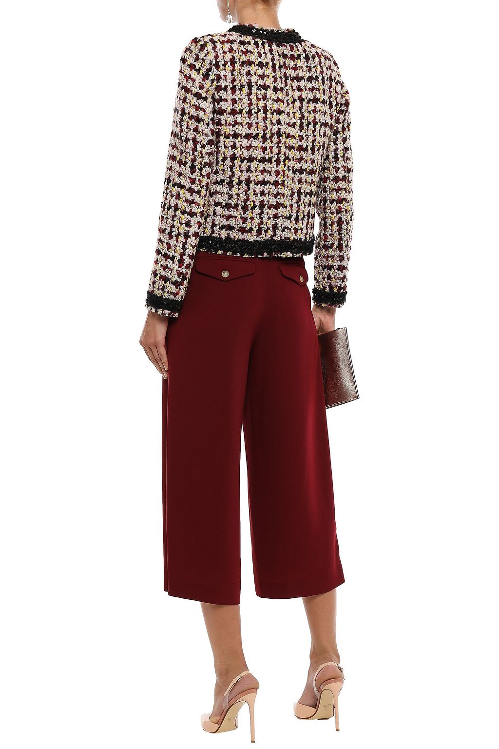 GIAMBATTISTA VALLI Sequined wool and cotton-blend tweed jacket