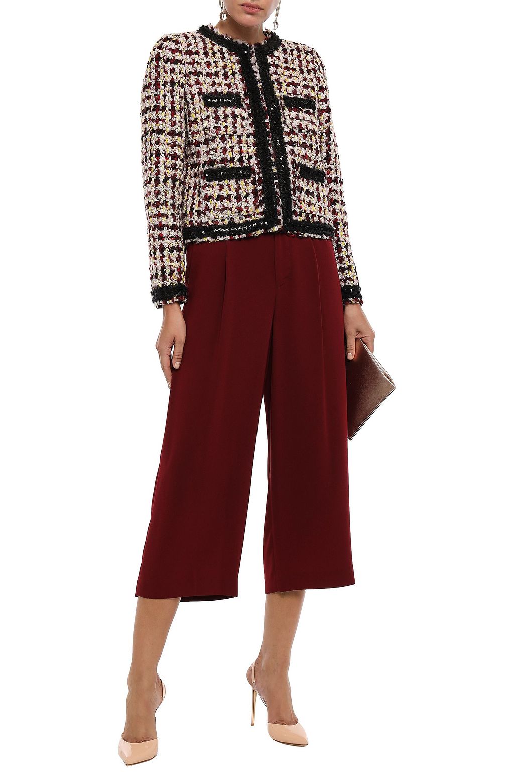 GIAMBATTISTA VALLI Sequined wool and cotton-blend tweed jacket
