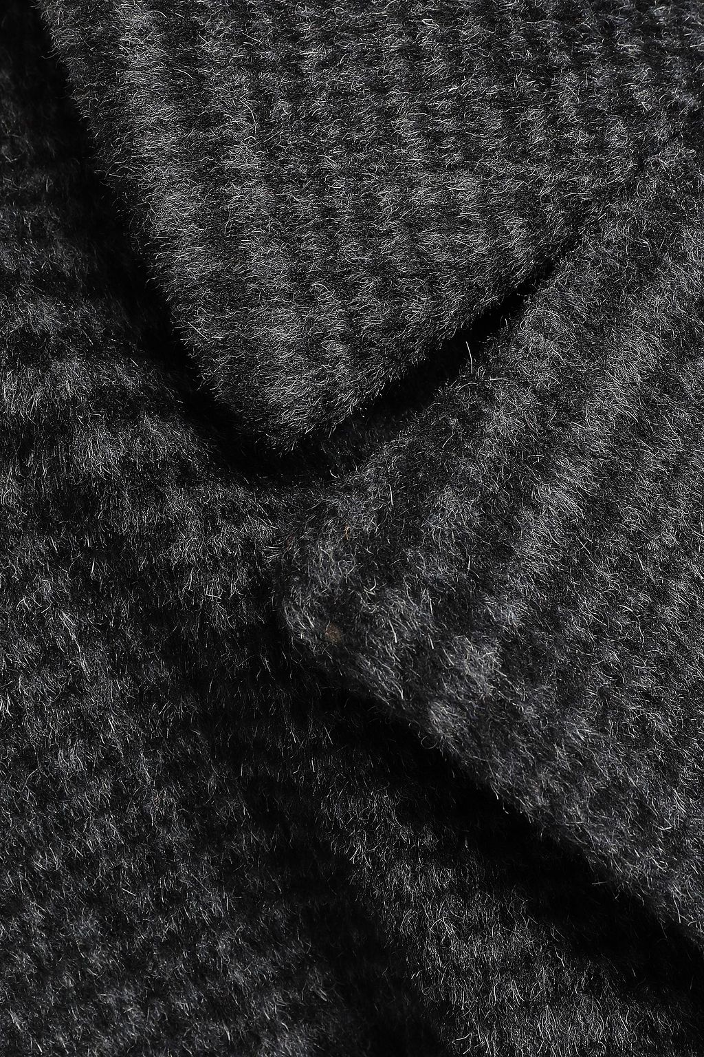 GANNI Woodside Prince of Wales checked brushed wool-blend coat