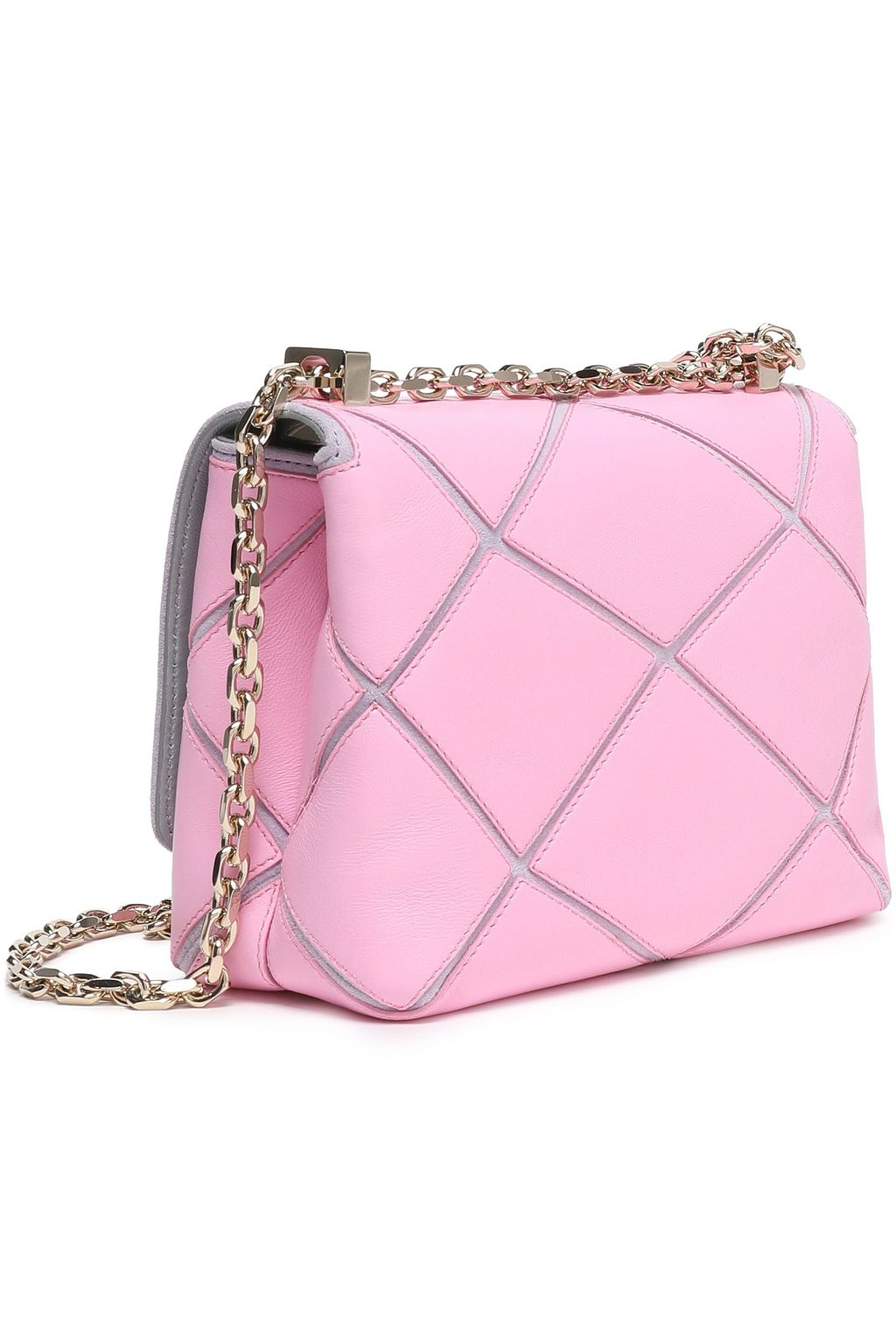 ROGER VIVIER Prismick two-tone leather and suede shoulder bag