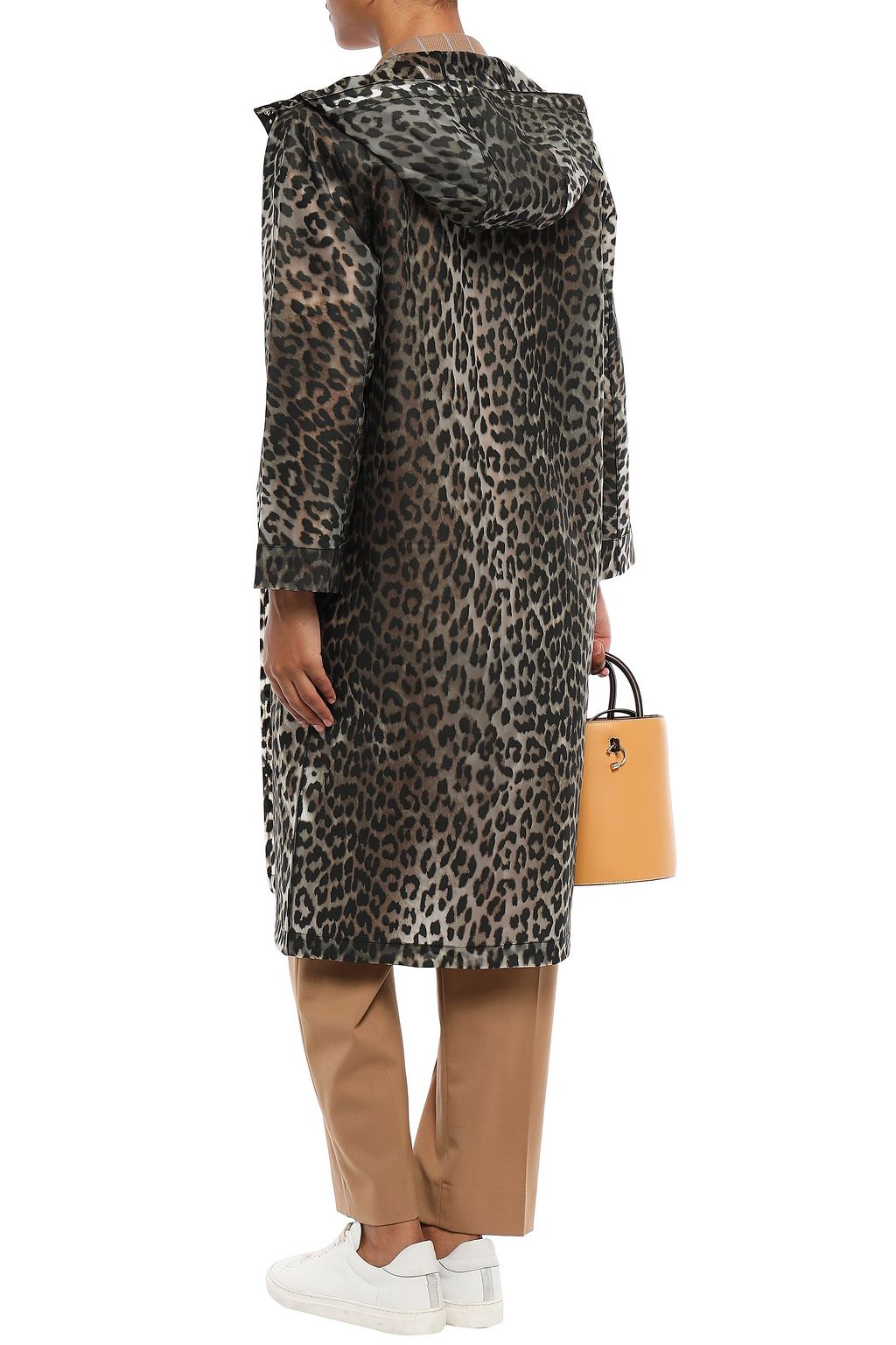 GANNI Leopardprint PVC hooded raincoat THE