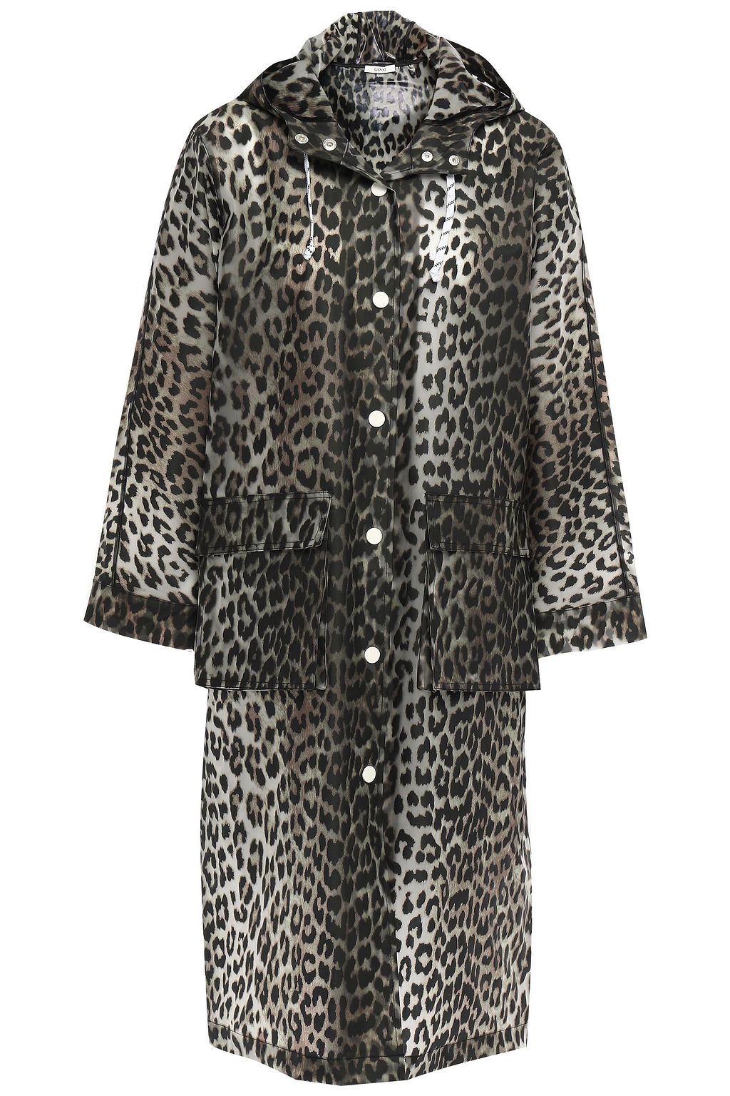 animal print raincoat with hood
