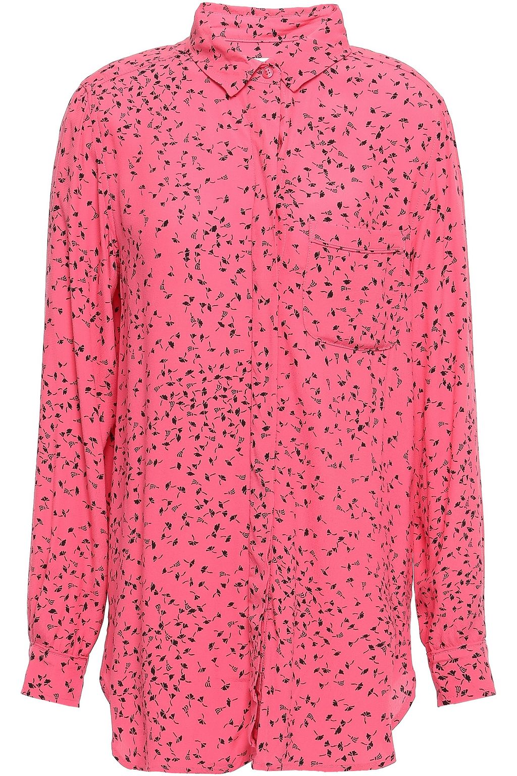 ganni barra crepe shirt