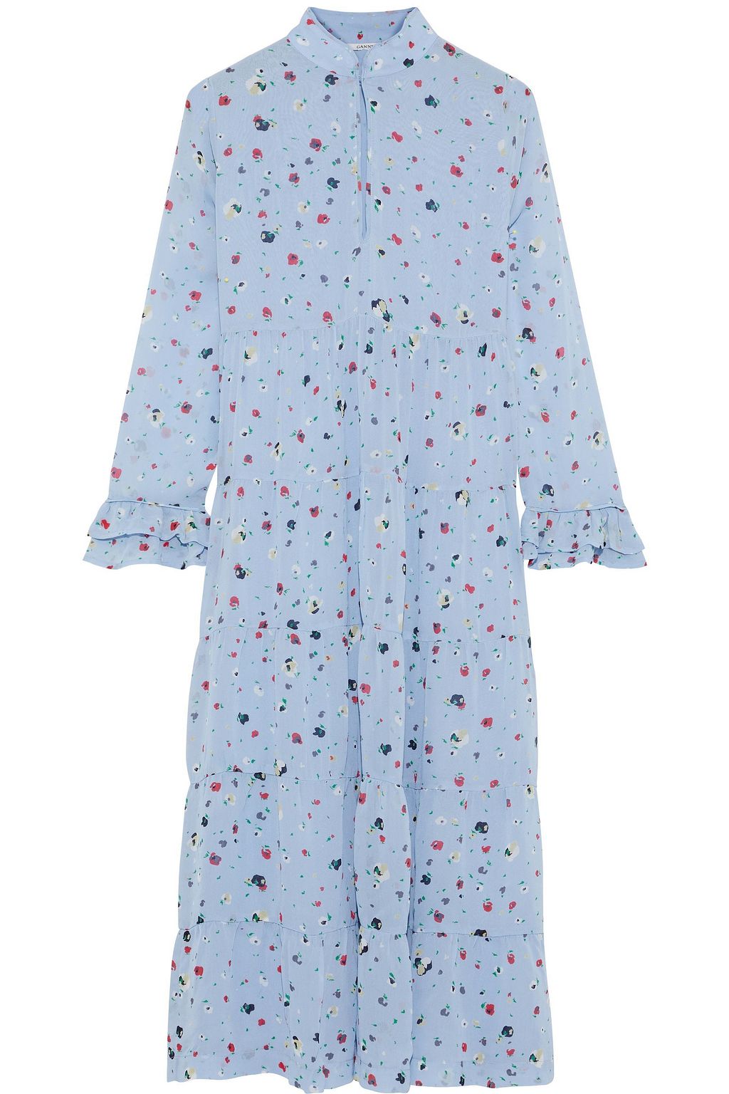ganni dainty georgette mini dress