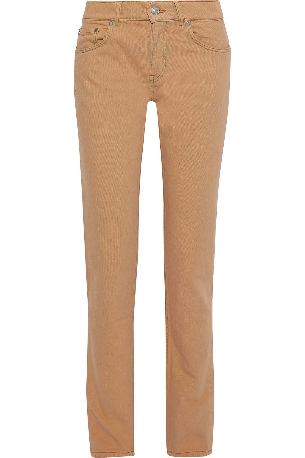 tan straight leg jeans