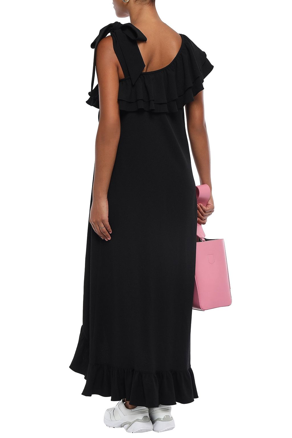 ganni clark wrap dress
