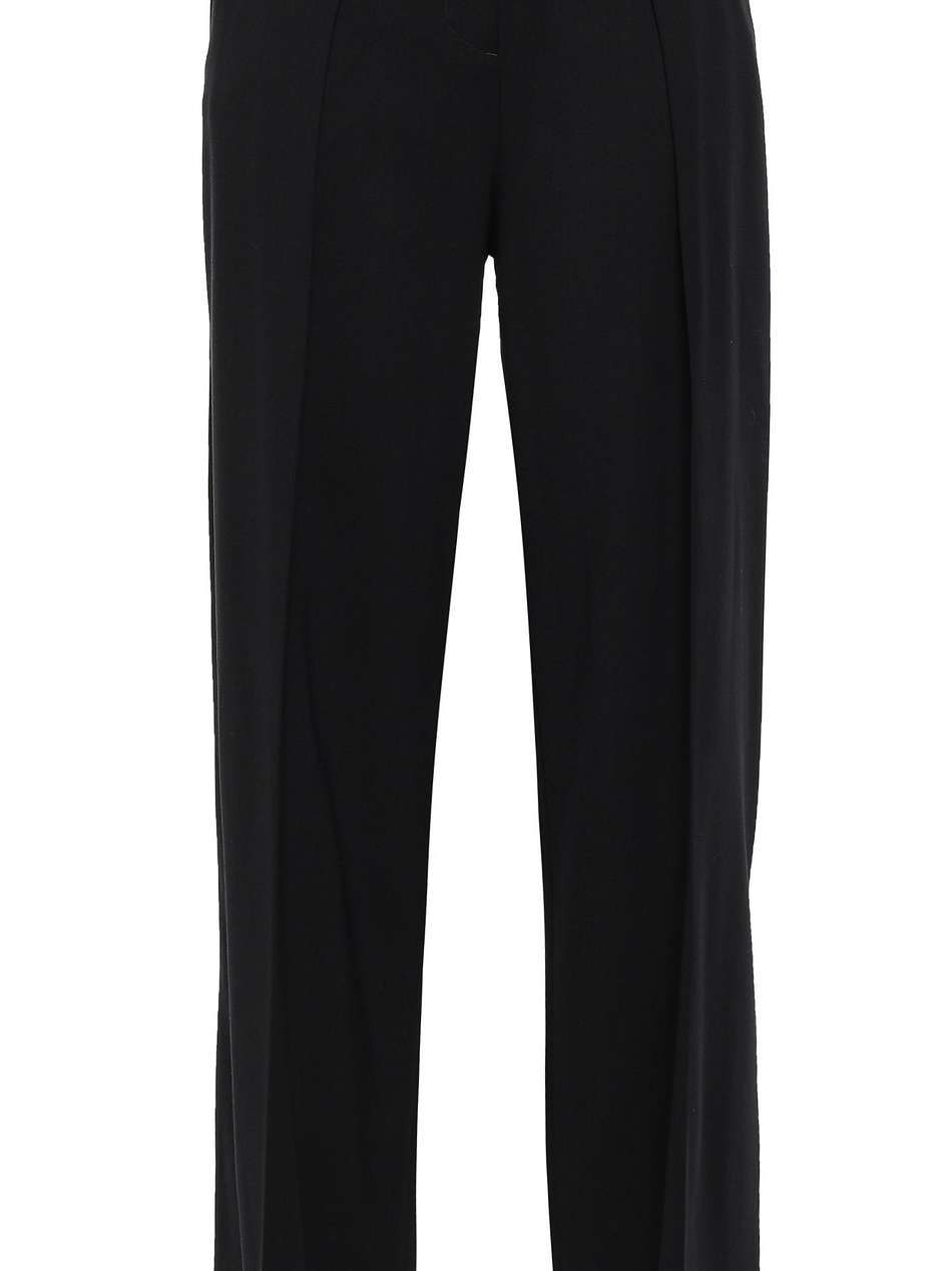 twill wide-leg pants