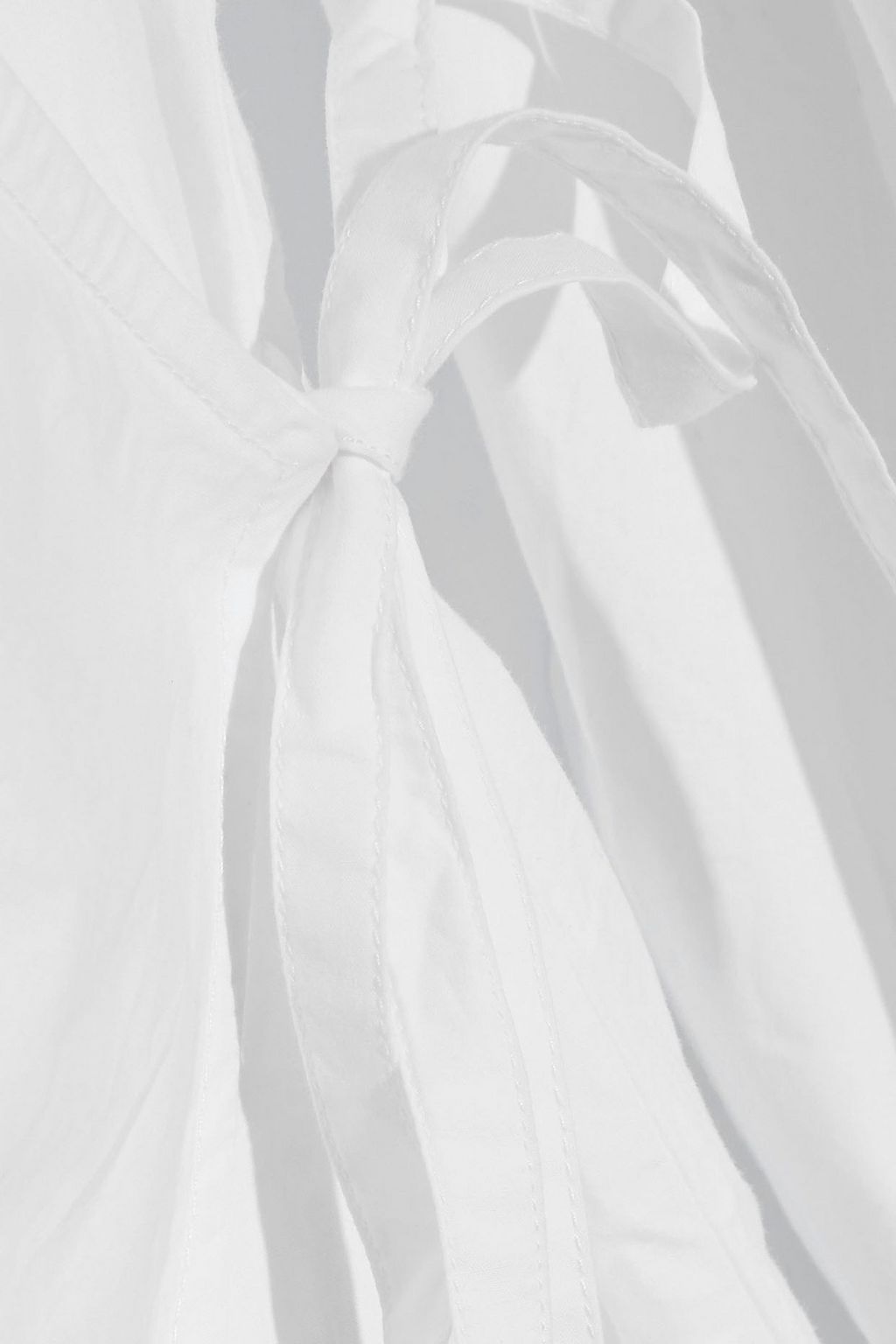 ganni olayan poplin wrap top