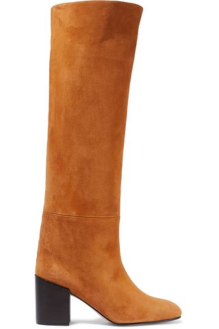 over the knee camel suede boots