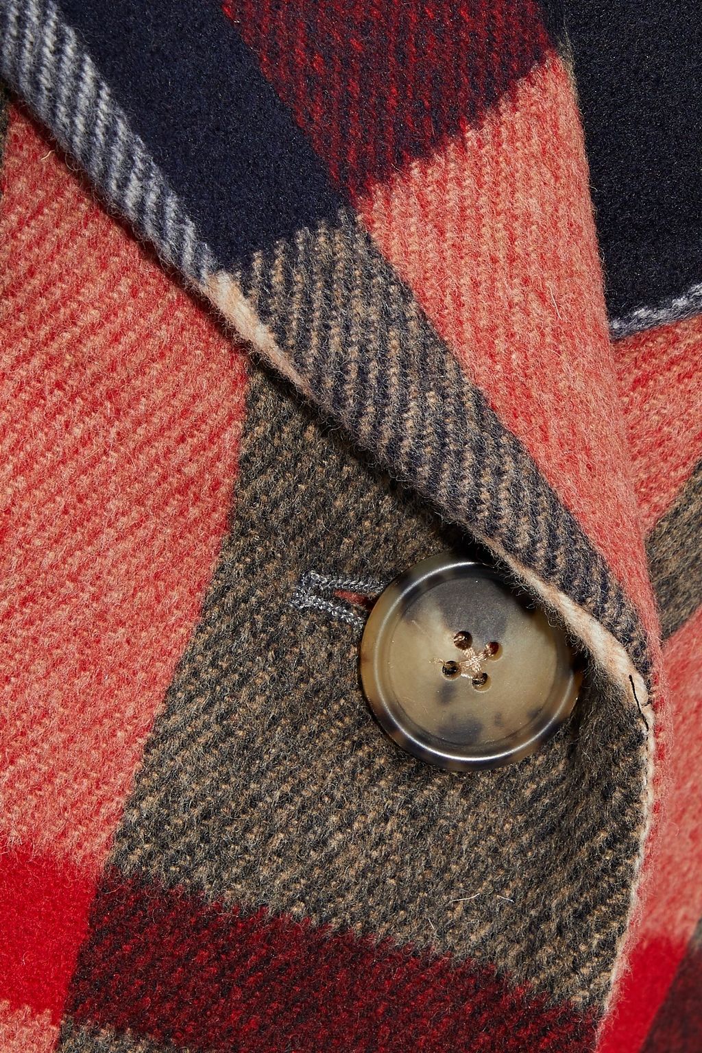 KHAITE Christina double-breasted checked wool and cashmere-blend coat