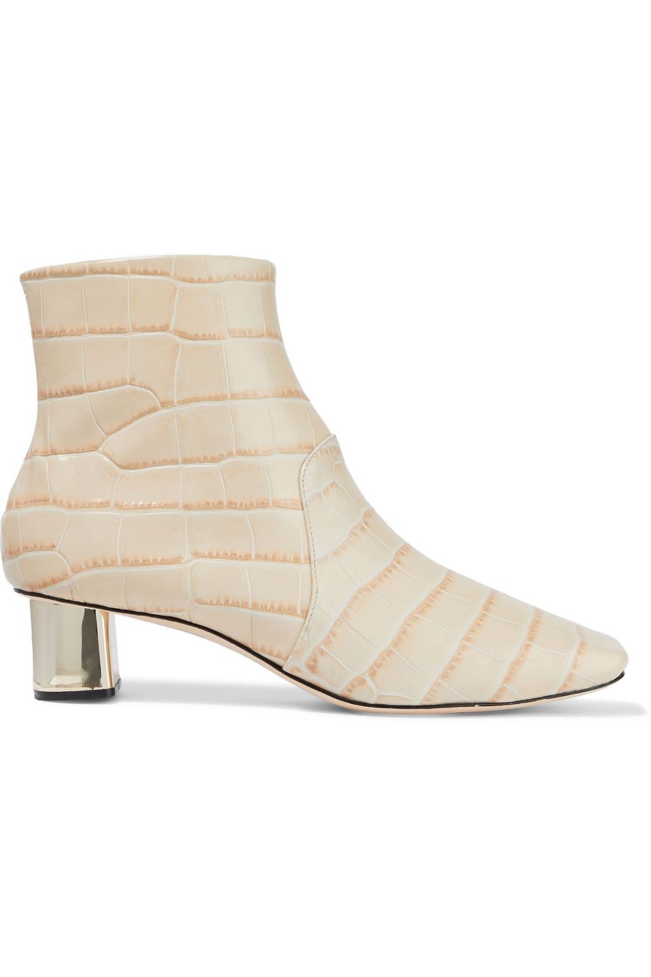 cream croc boots