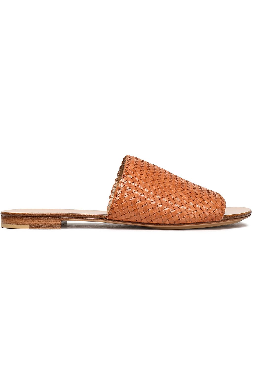 tan woven slides