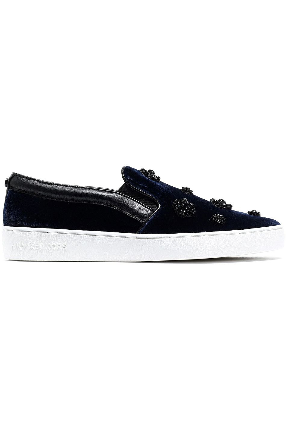 velvet slip on sneakers