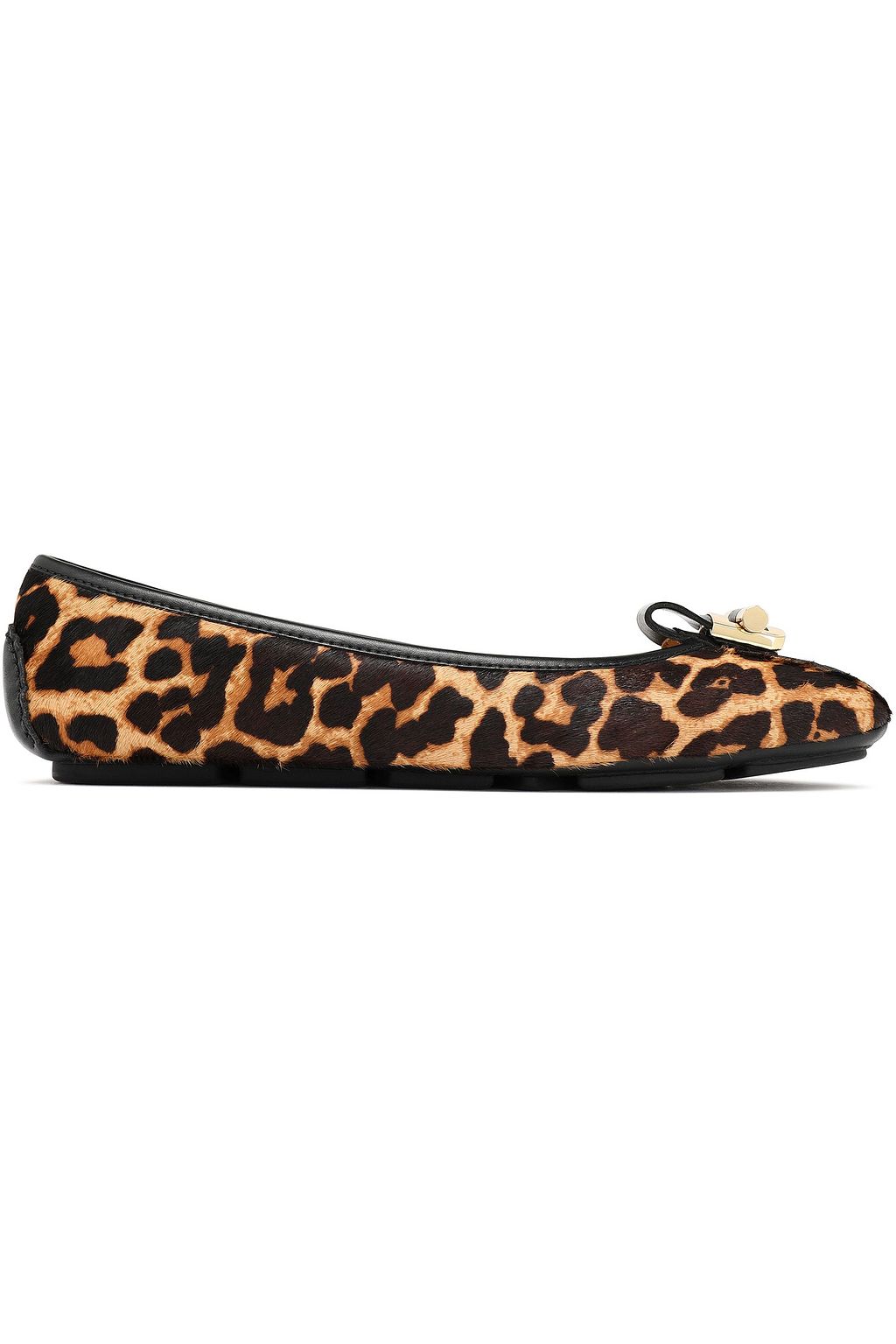 Animal print Leather-trimmed leopard 