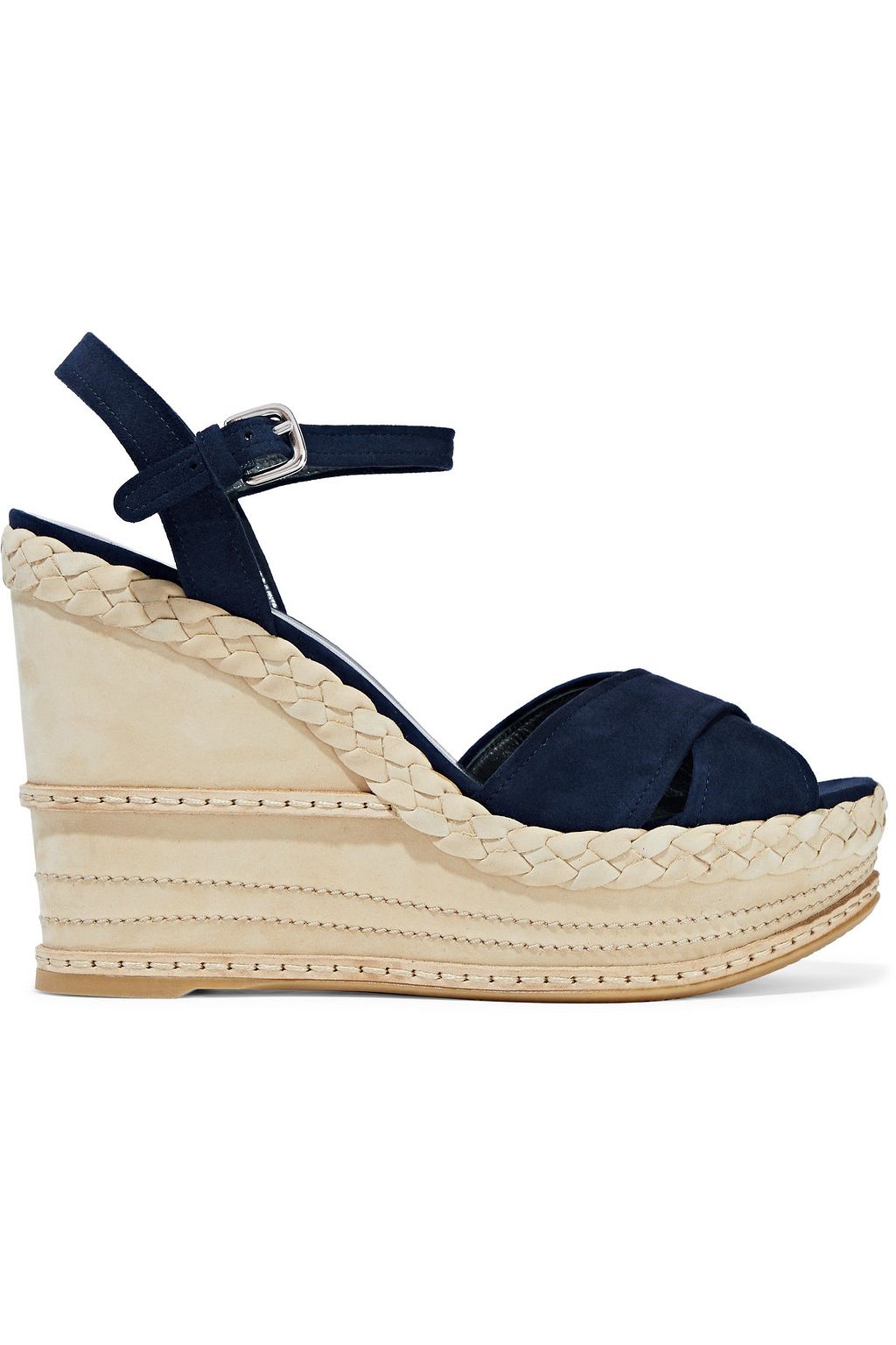 stuart weitzman navy wedges